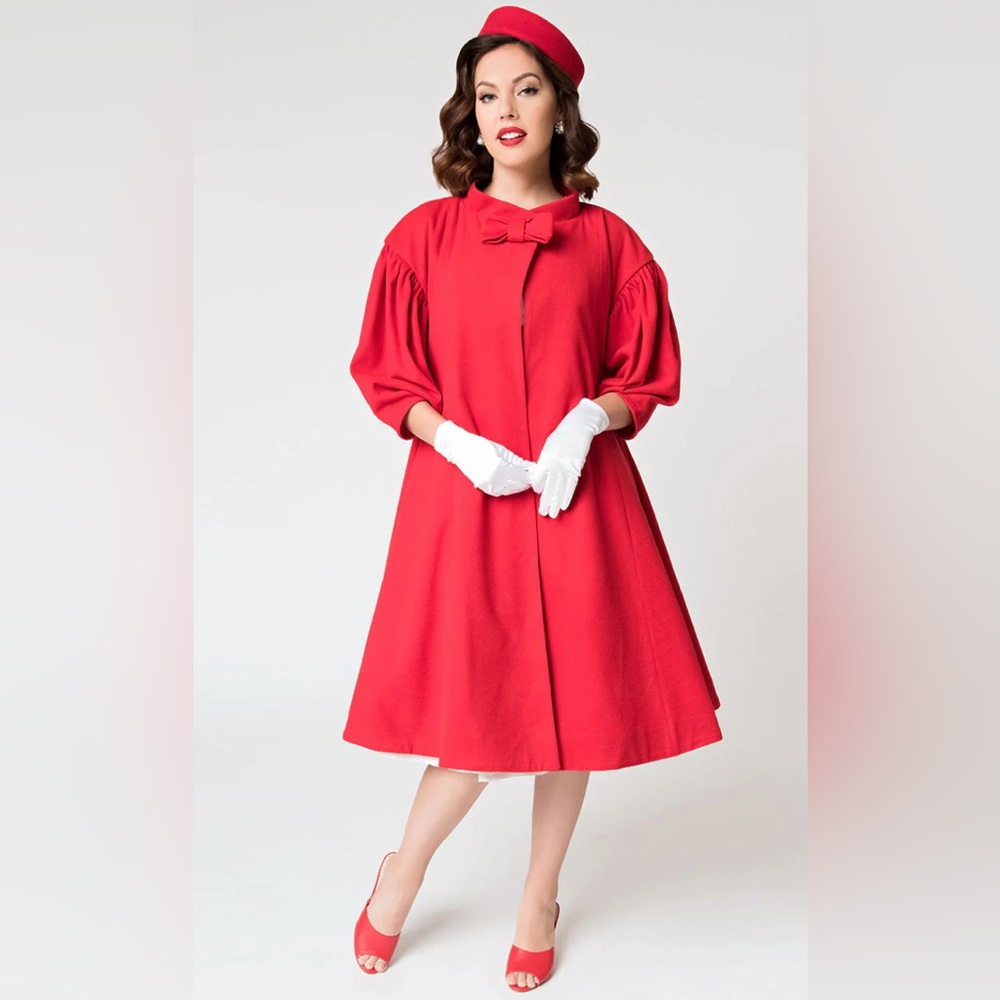Barbie X Unique Vintage 1960s Style Red Swing Coat NWT 2X